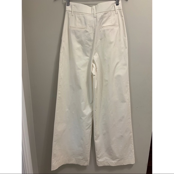 NWT Zara Cream Pleated Wide Leg Pants Size Small - Picture 7 of 11